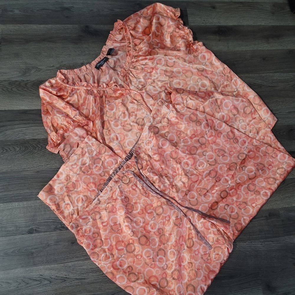 Satin 2pc Critcle print Pajamas